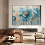 Floral 661 Canvas Art 60 x 40 cm / Black