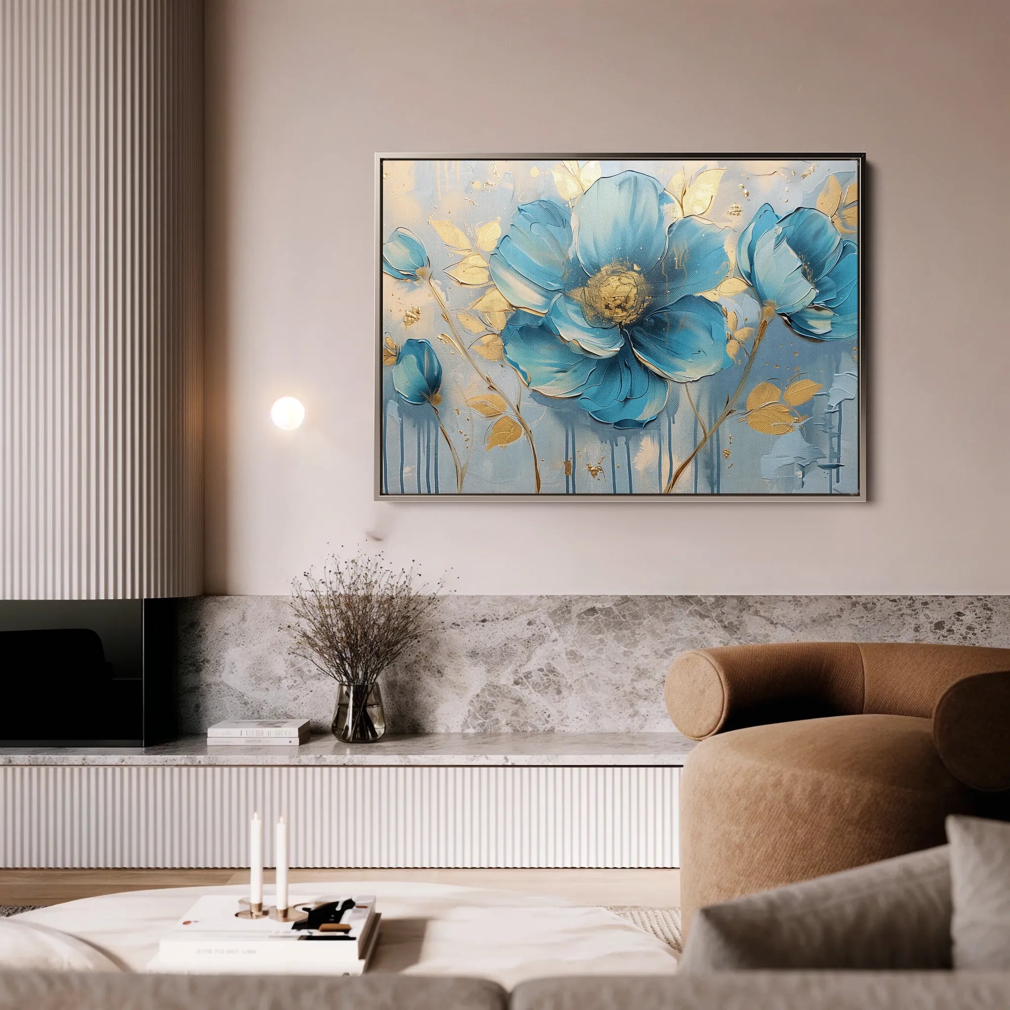 Floral 661 Canvas Art 60 x 40 cm / Black