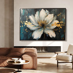 Floral 662 Canvas Art 60 x 40 cm / Black