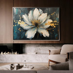Floral 662 Canvas Art 60 x 40 cm / Black