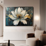 Floral 662 Canvas Art 60 x 40 cm / Black