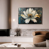 Floral 662 Canvas Art 60 x 40 cm / Black