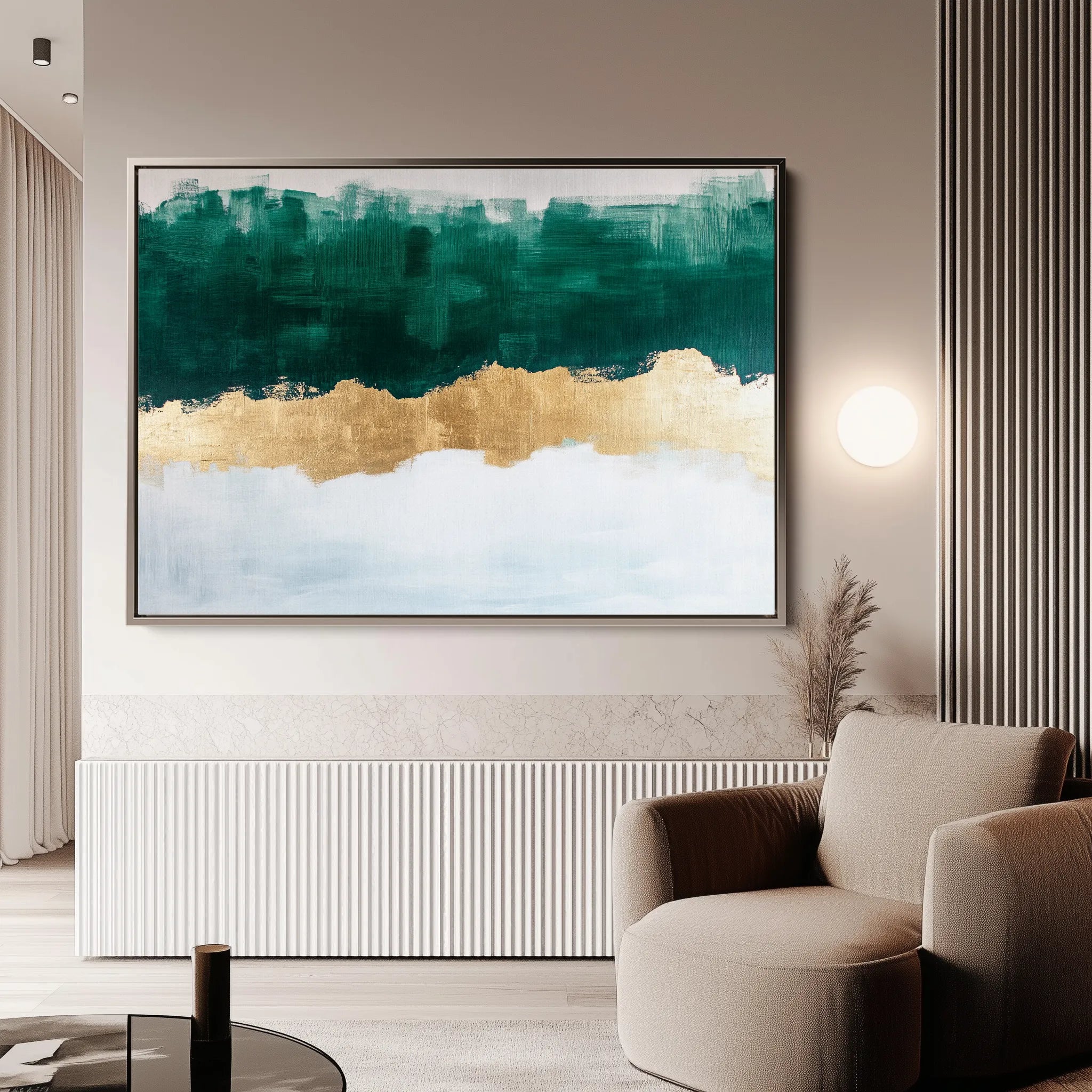 Abstract 663 Canvas Art 60 x 40 cm / Black