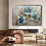 Floral 663 Canvas Art 60 x 40 cm / Black