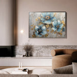 Floral 663 Canvas Art 60 x 40 cm / Black