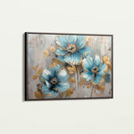 Floral 663 Canvas Art 60 x 40 cm / Black