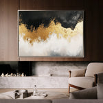 Abstract 665 Canvas Art 60 x 40 cm / Black