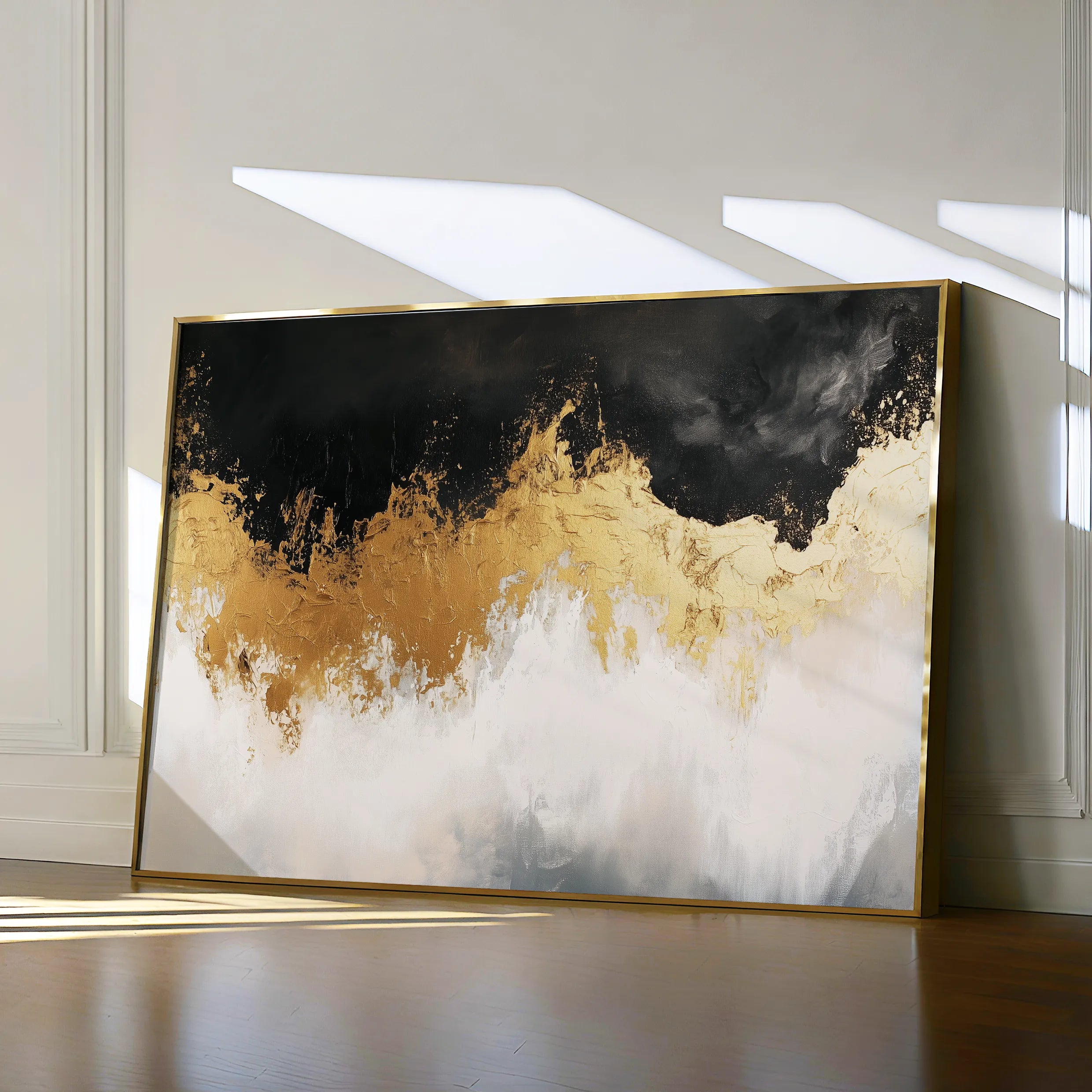 Abstract 665 Canvas Art 60 x 40 cm / Black