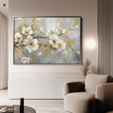 Floral 665 Canvas Art 60 x 40 cm / Black