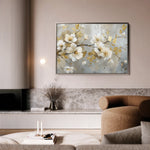 Floral 665 Canvas Art 60 x 40 cm / Black