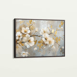 Floral 665 Canvas Art 60 x 40 cm / Black