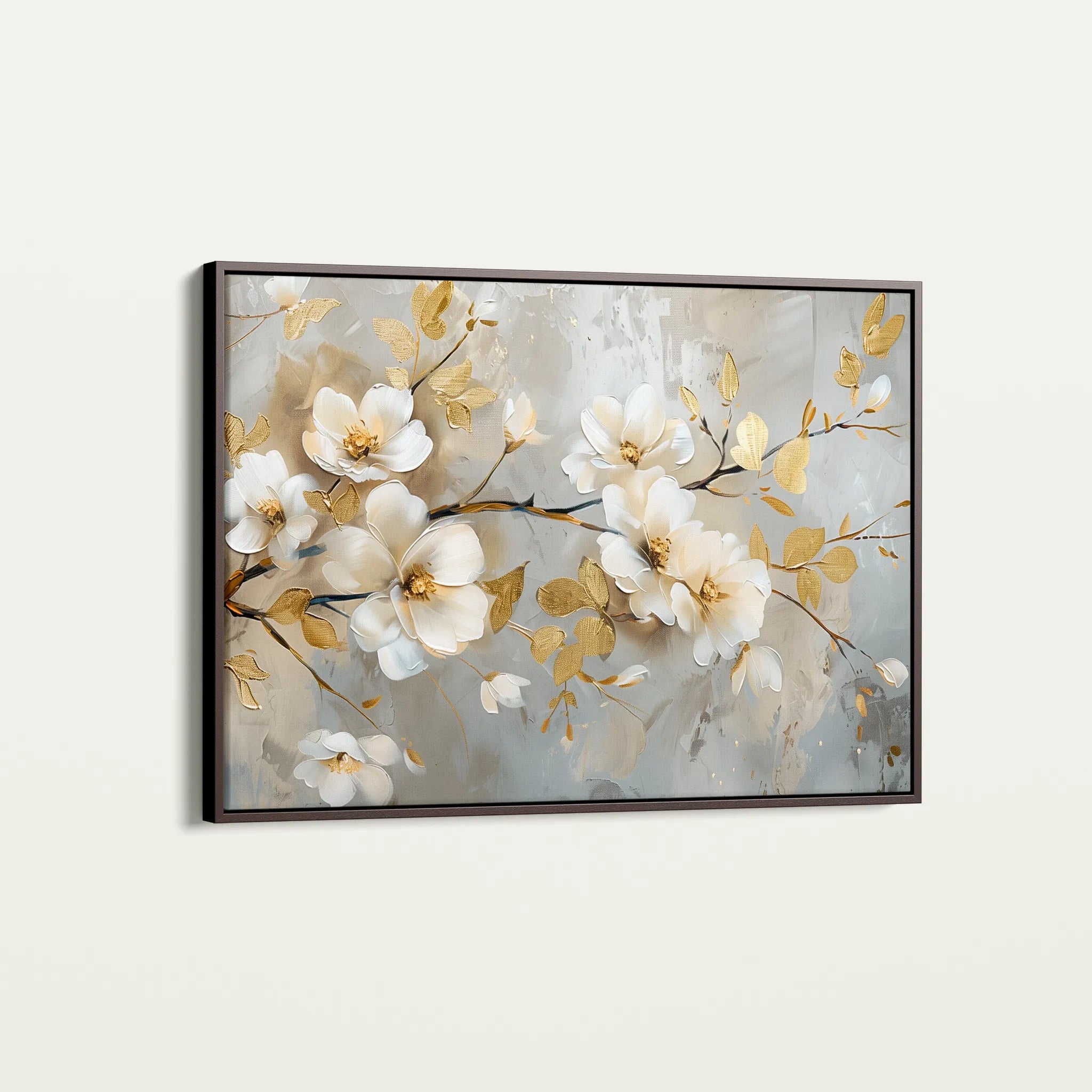 Floral 665 Canvas Art 60 x 40 cm / Black