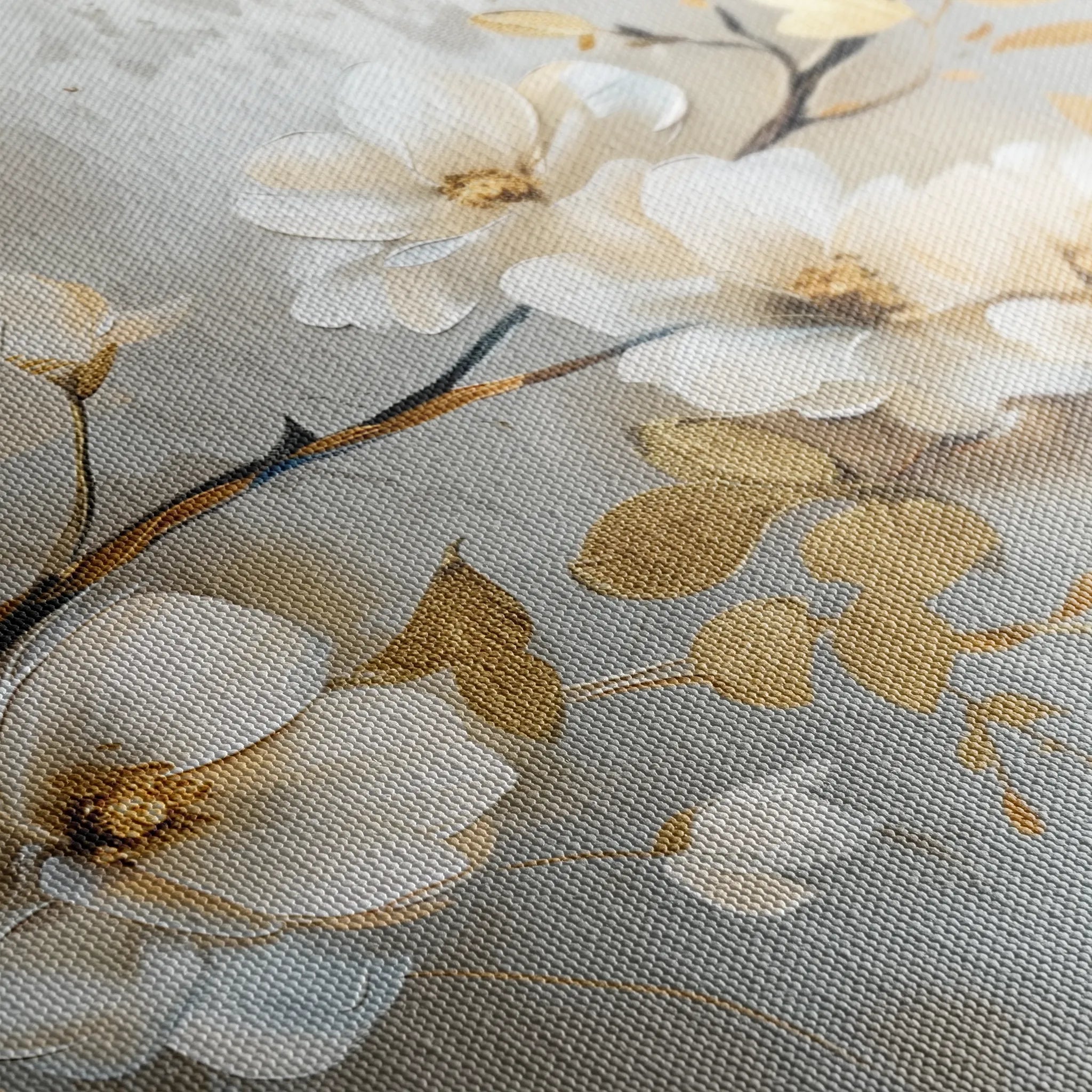Floral 665 Canvas Art 60 x 40 cm / Black