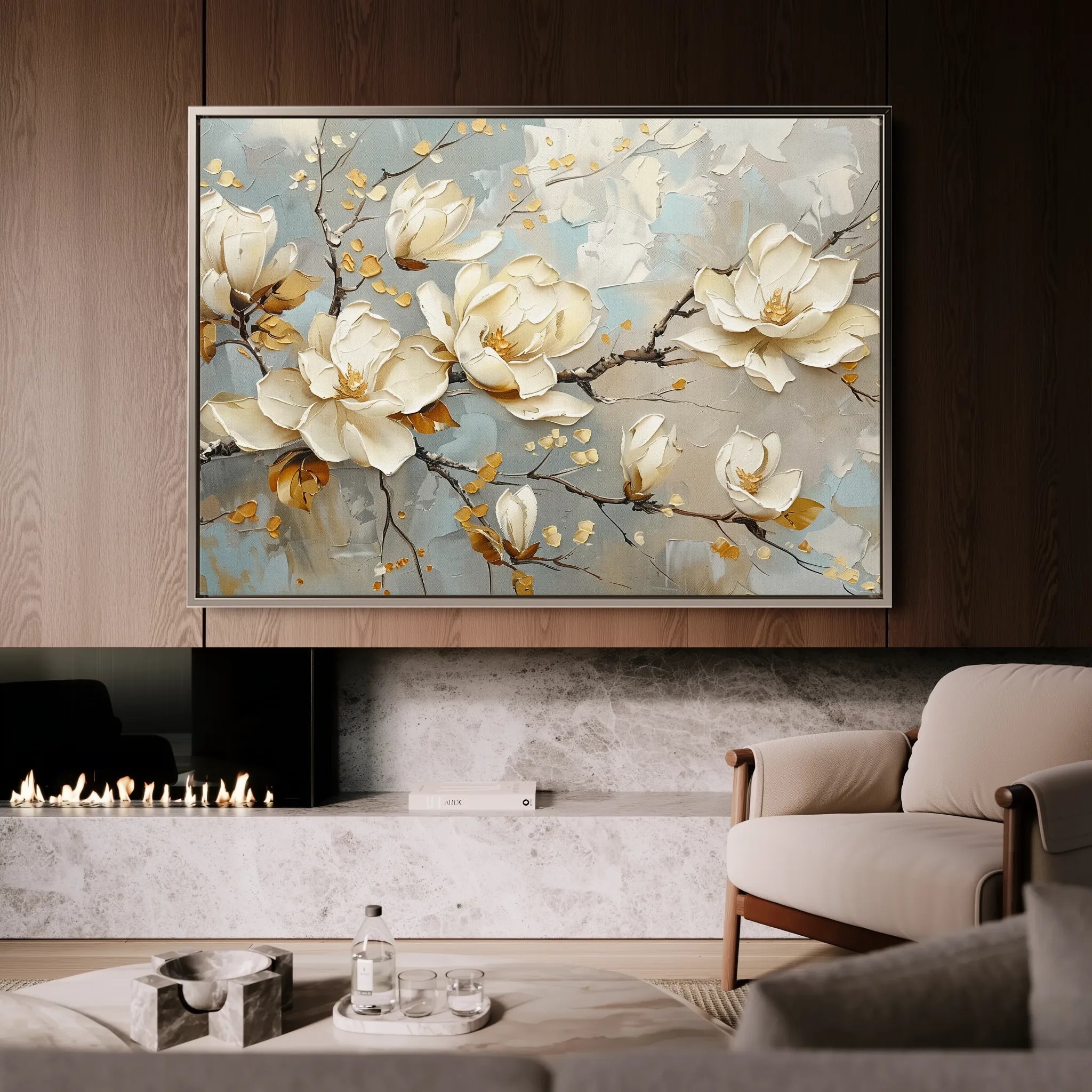 Floral 666 Canvas Art 60 x 40 cm / Black