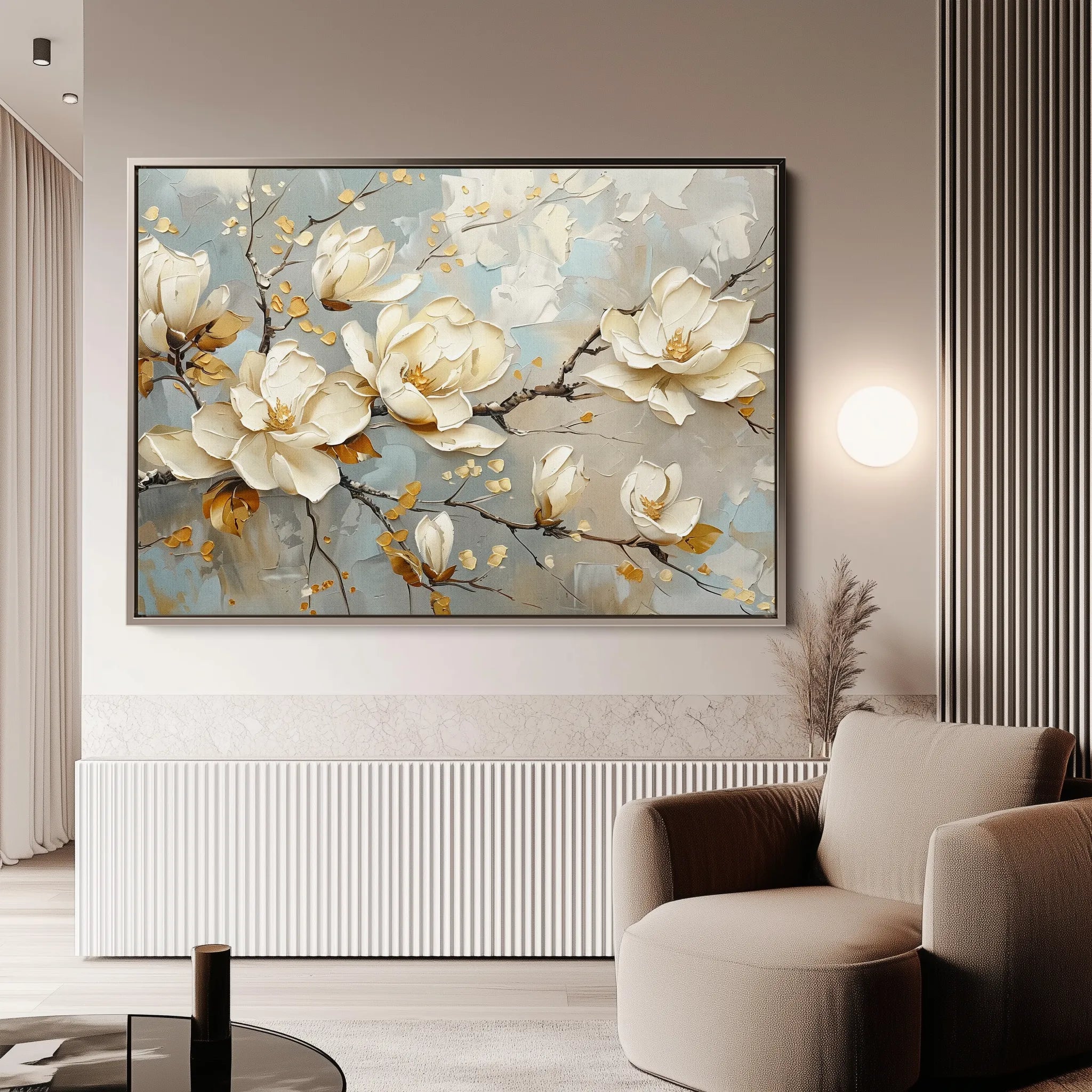 Floral 666 Canvas Art 60 x 40 cm / Black