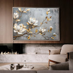 Floral 667 Canvas Art 60 x 40 cm / Black