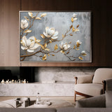 Floral 667 Canvas Art 60 x 40 cm / Black