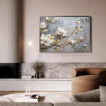 Floral 667 Canvas Art 60 x 40 cm / Black