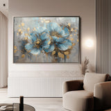 Floral 668 Canvas Art 60 x 40 cm / Black
