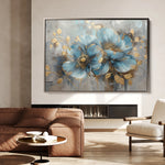 Floral 668 Canvas Art 60 x 40 cm / Black