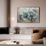 Floral 668 Canvas Art 60 x 40 cm / Black