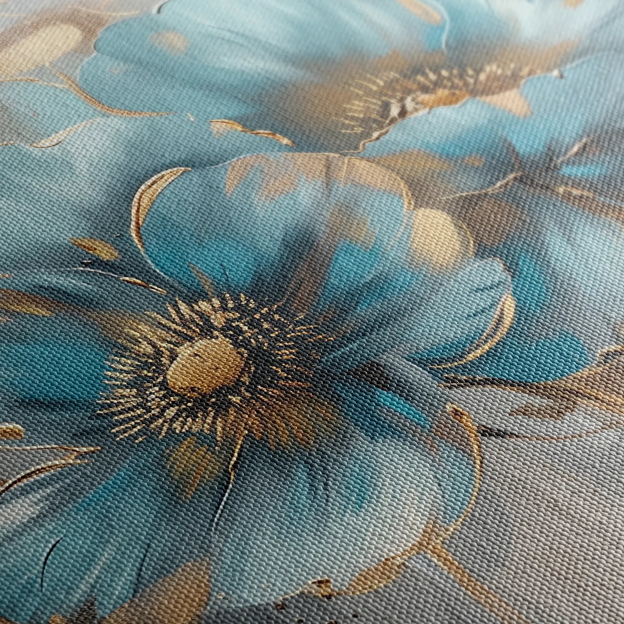 Floral 668 Canvas Art 60 x 40 cm / Black