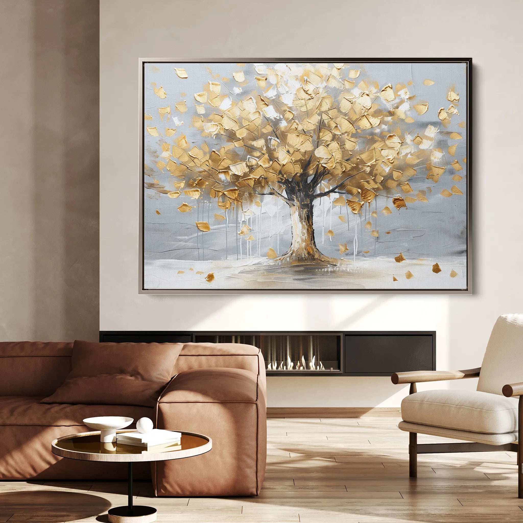Floral 669 Canvas Art 60 x 40 cm / Black