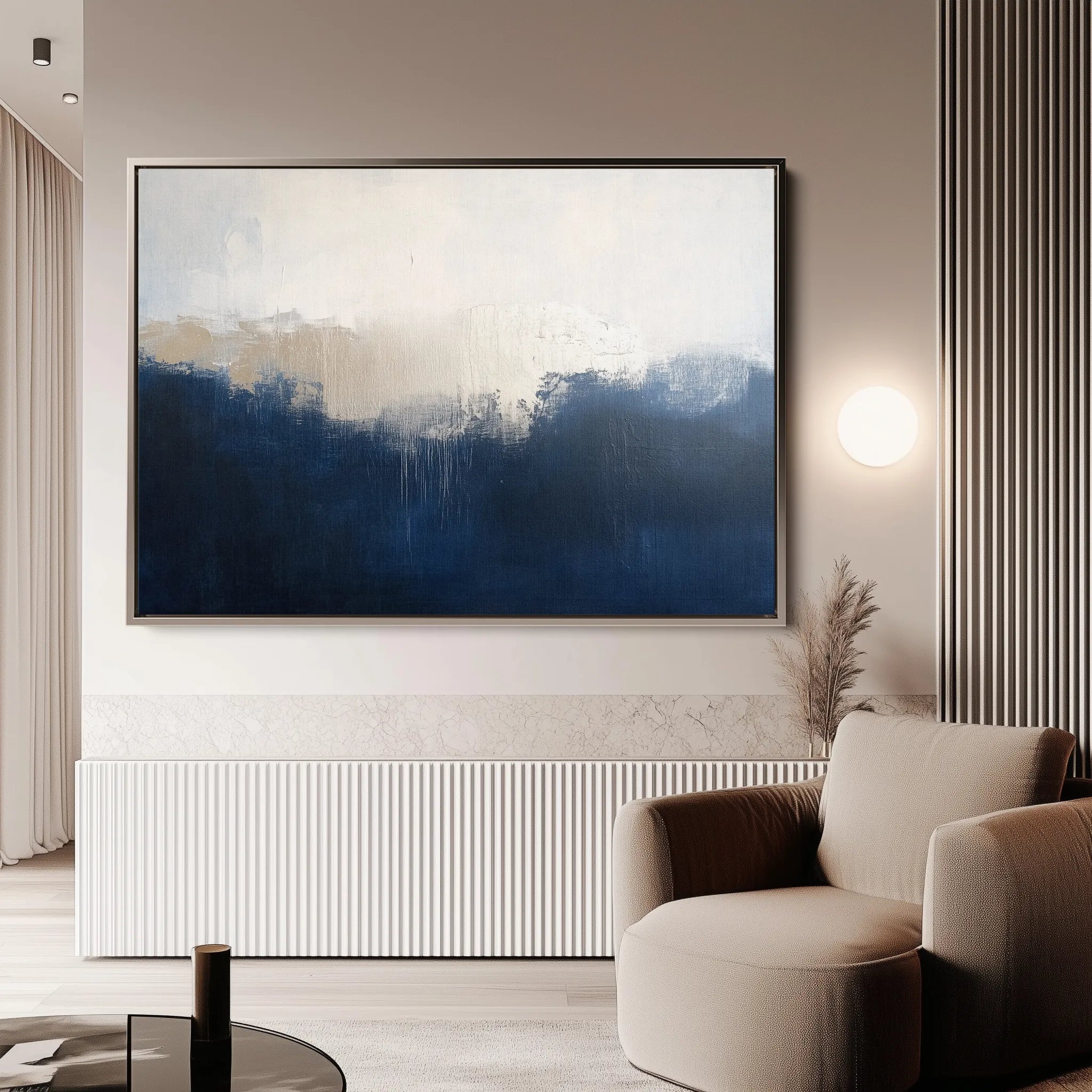 Abstract 670 Canvas Art 60 x 40 cm / Black
