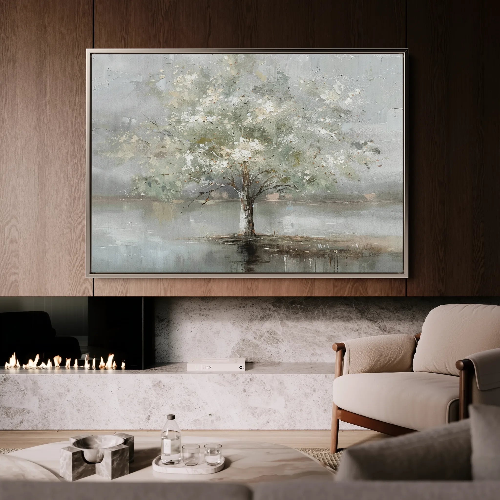 Floral 670 Canvas Art 60 x 40 cm / Black