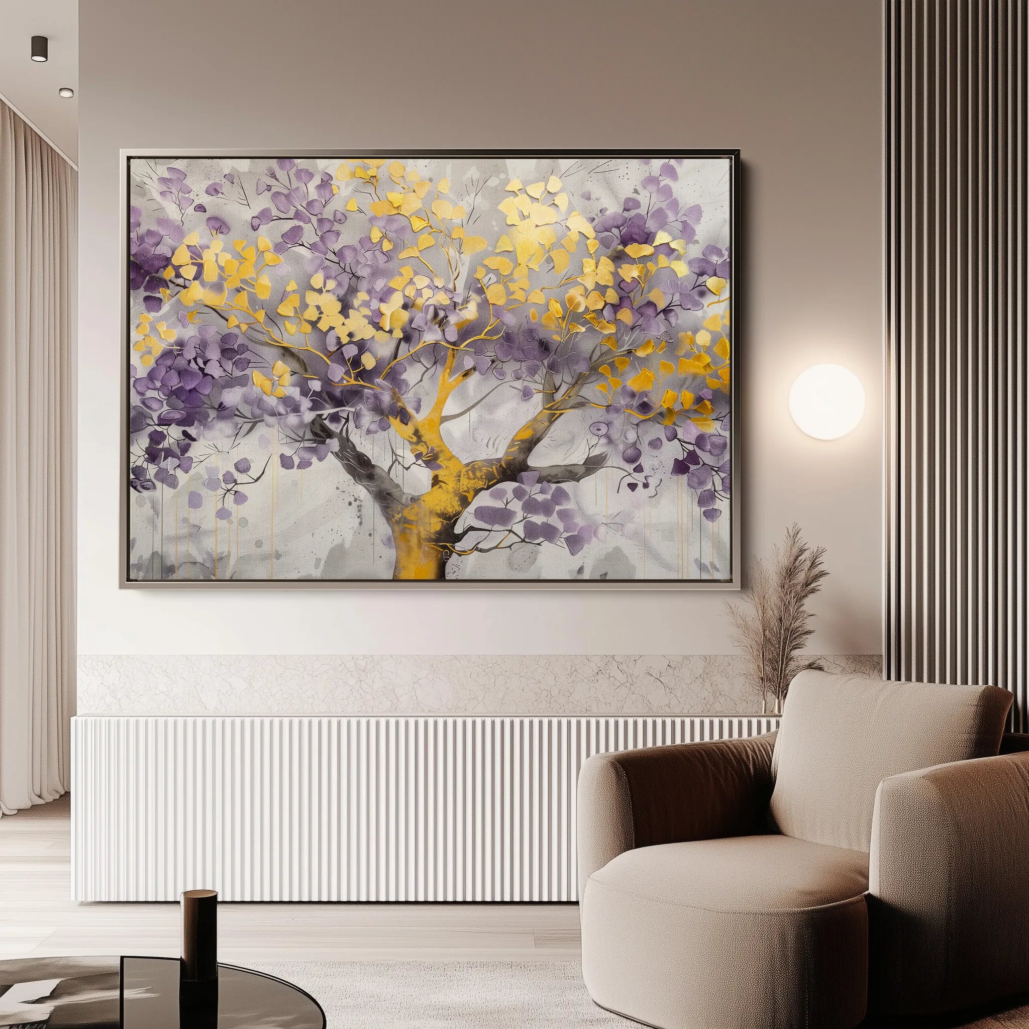 Floral 671 Canvas Art 60 x 40 cm / Black