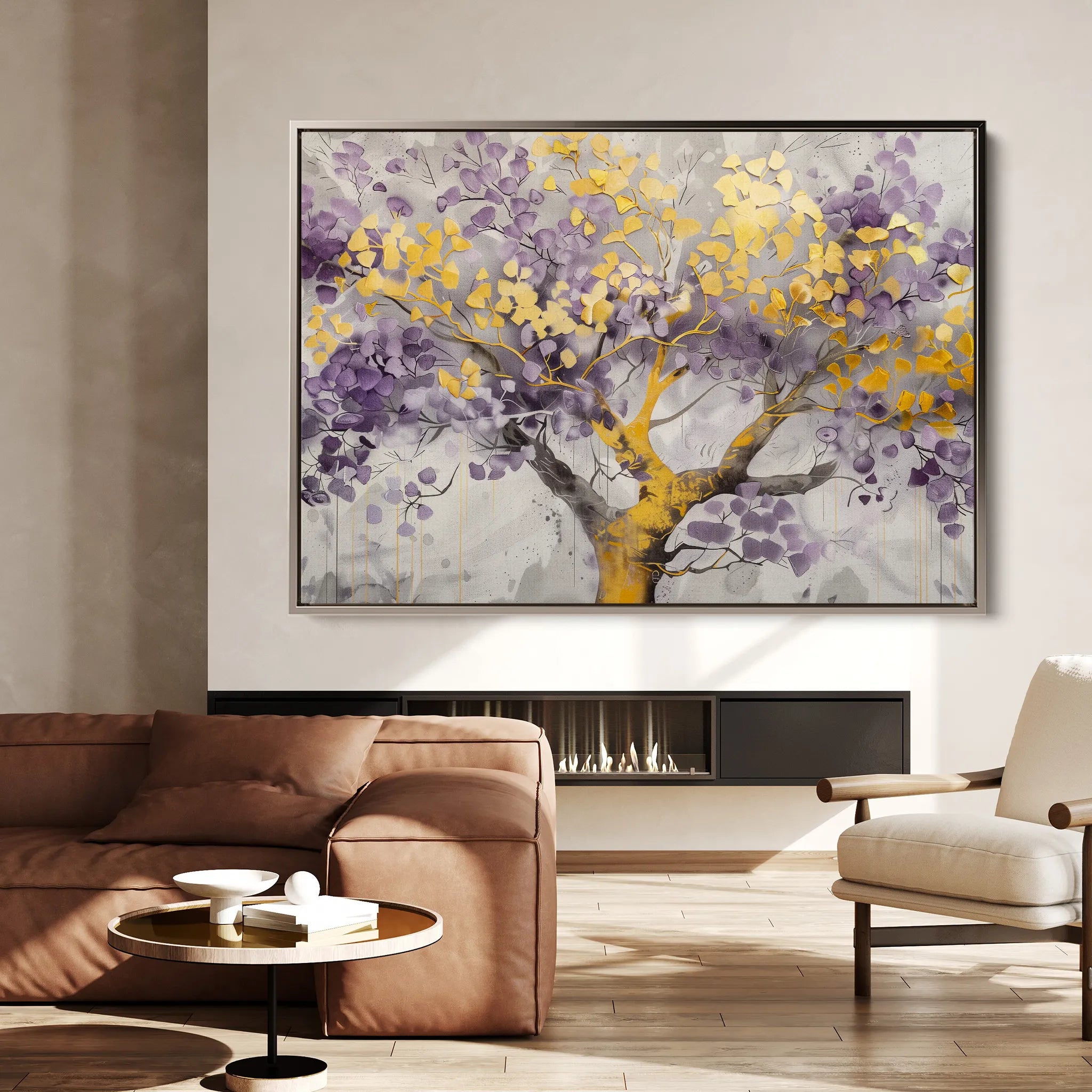 Floral 671 Canvas Art 60 x 40 cm / Black