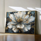 Floral 672 Canvas Art 60 x 40 cm / Black