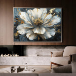 Floral 672 Canvas Art 60 x 40 cm / Black