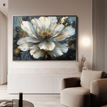 Floral 672 Canvas Art 60 x 40 cm / Black