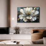 Floral 672 Canvas Art 60 x 40 cm / Black