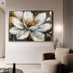 Floral 676 Canvas Art 60 x 40 cm / Black
