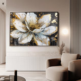 Floral 676 Canvas Art 60 x 40 cm / Black