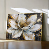 Floral 676 Canvas Art 60 x 40 cm / Black