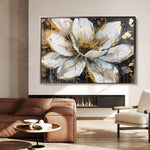 Floral 676 Canvas Art 60 x 40 cm / Black