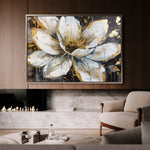 Floral 676 Canvas Art 60 x 40 cm / Black