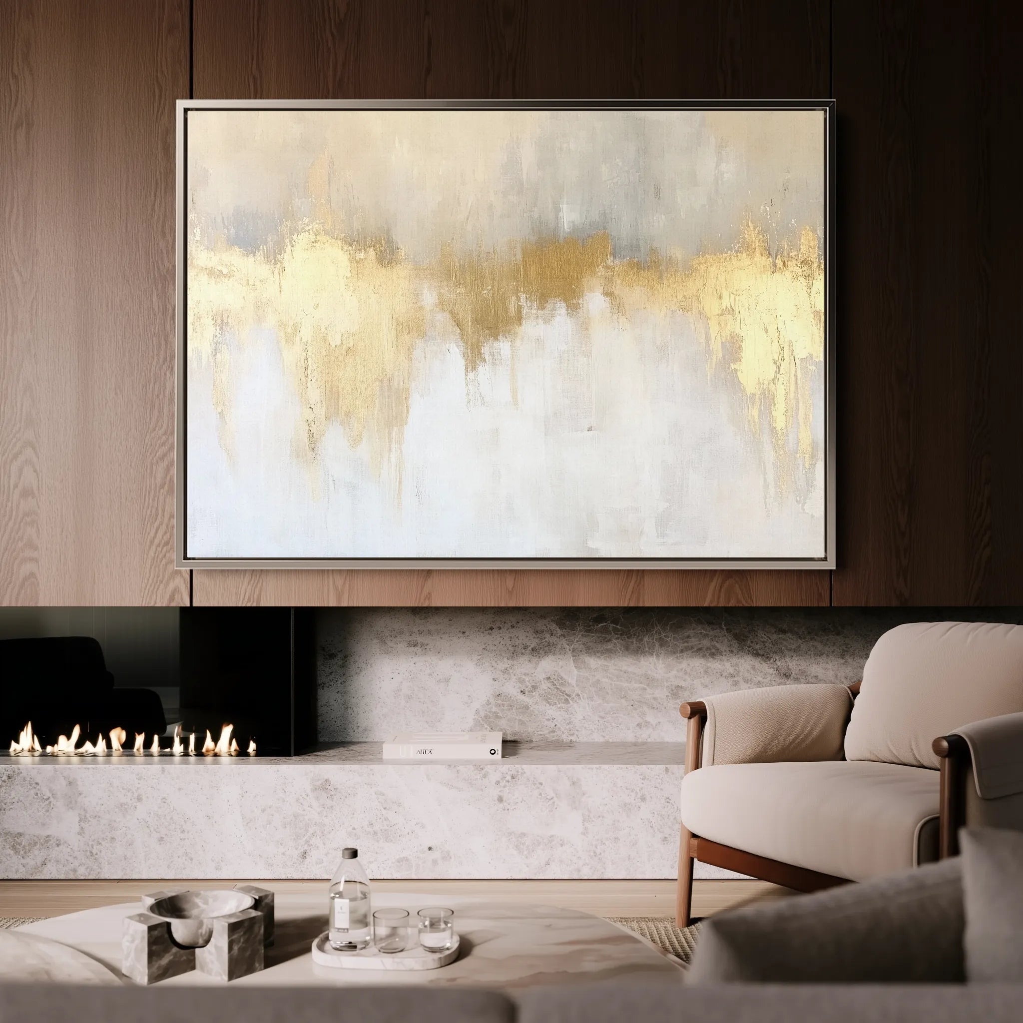 Abstract 677 Canvas Art 60 x 40 cm / Black
