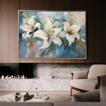 Floral 678 Canvas Art 60 x 40 cm / Black