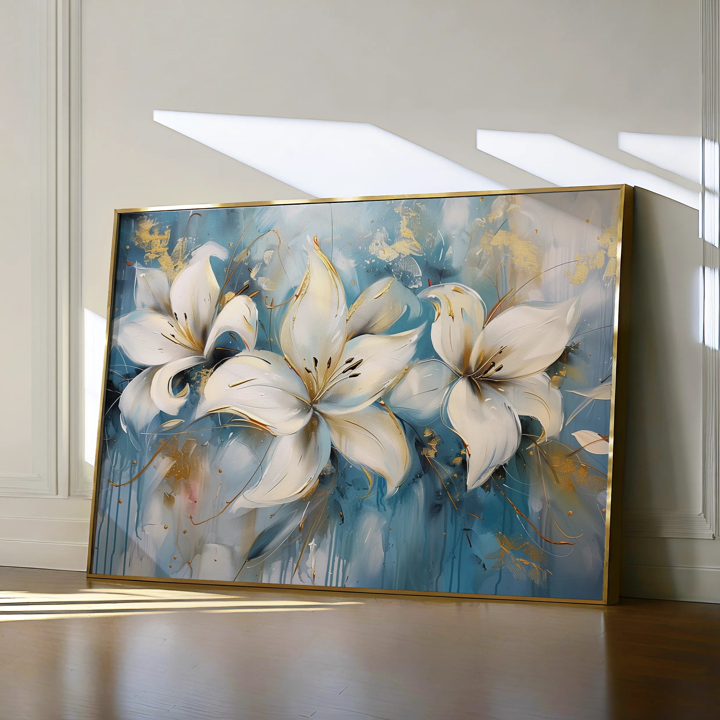 Floral 678 Canvas Art 60 x 40 cm / Black