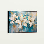 Floral 678 Canvas Art 60 x 40 cm / Black