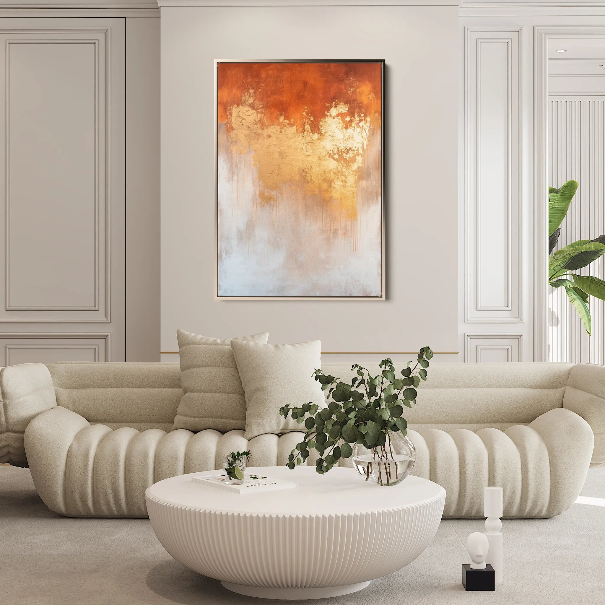 Abstract 680 Canvas Art 60 x 40 cm / Black