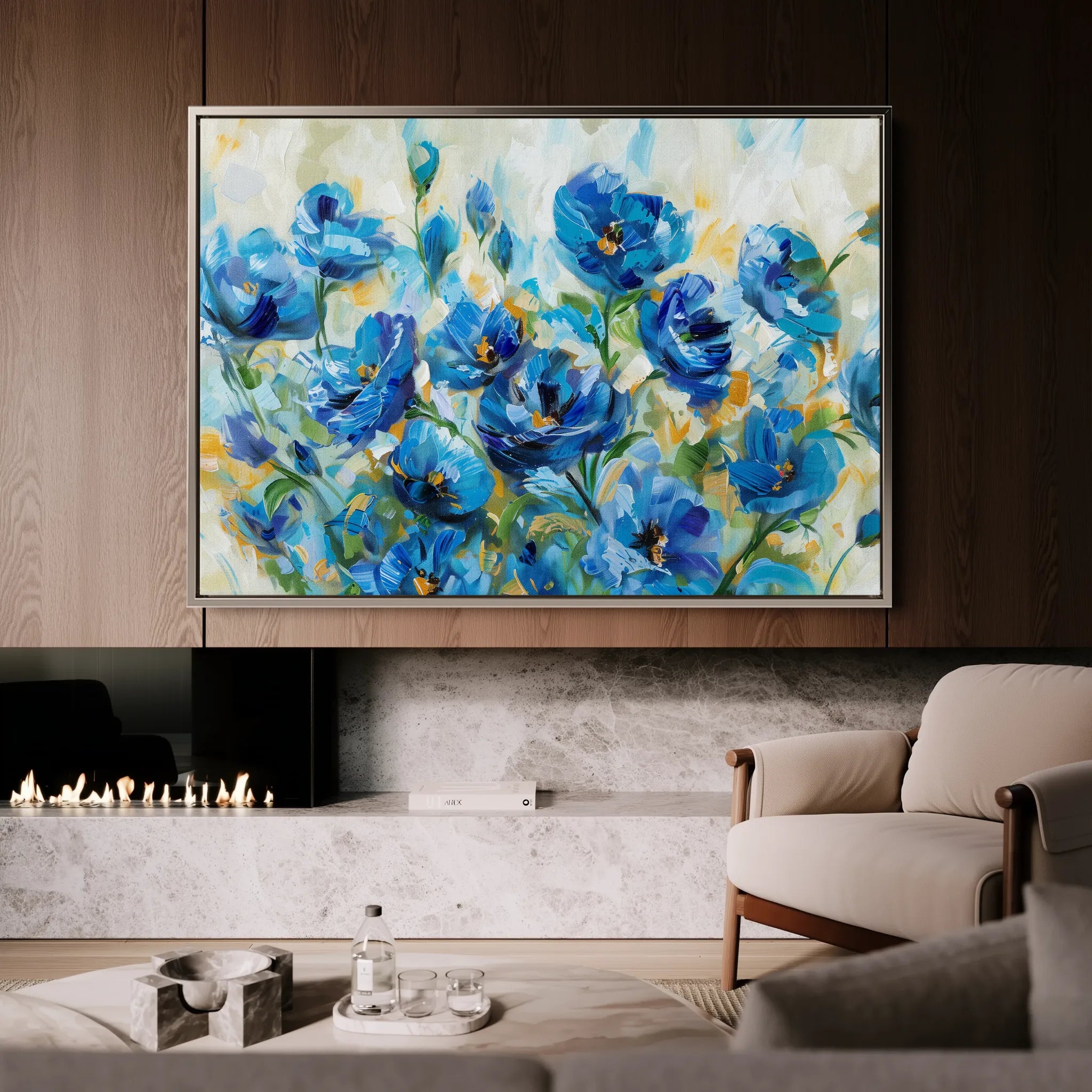 Floral 680 Canvas Art 60 x 40 cm / Black