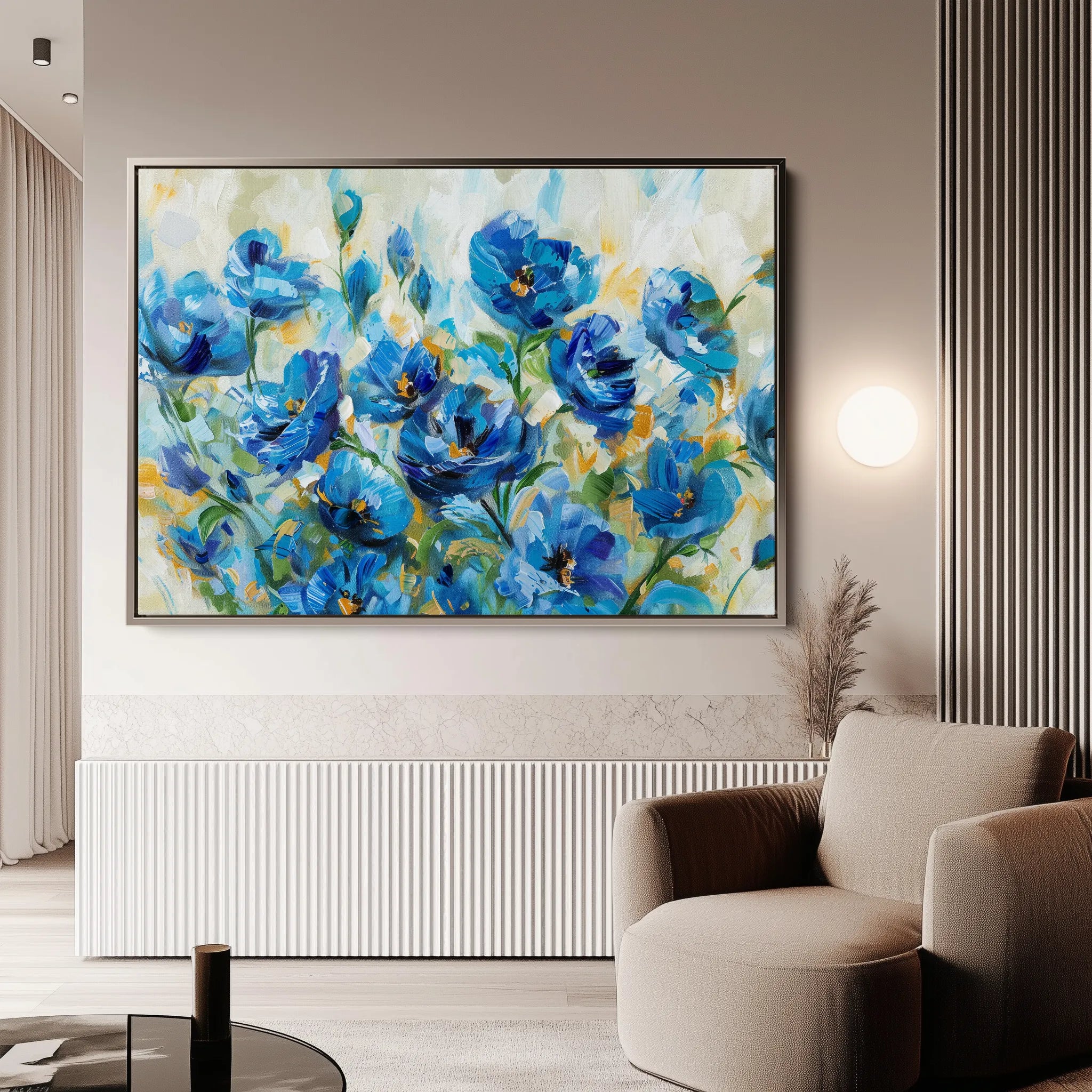 Floral 680 Canvas Art 60 x 40 cm / Black