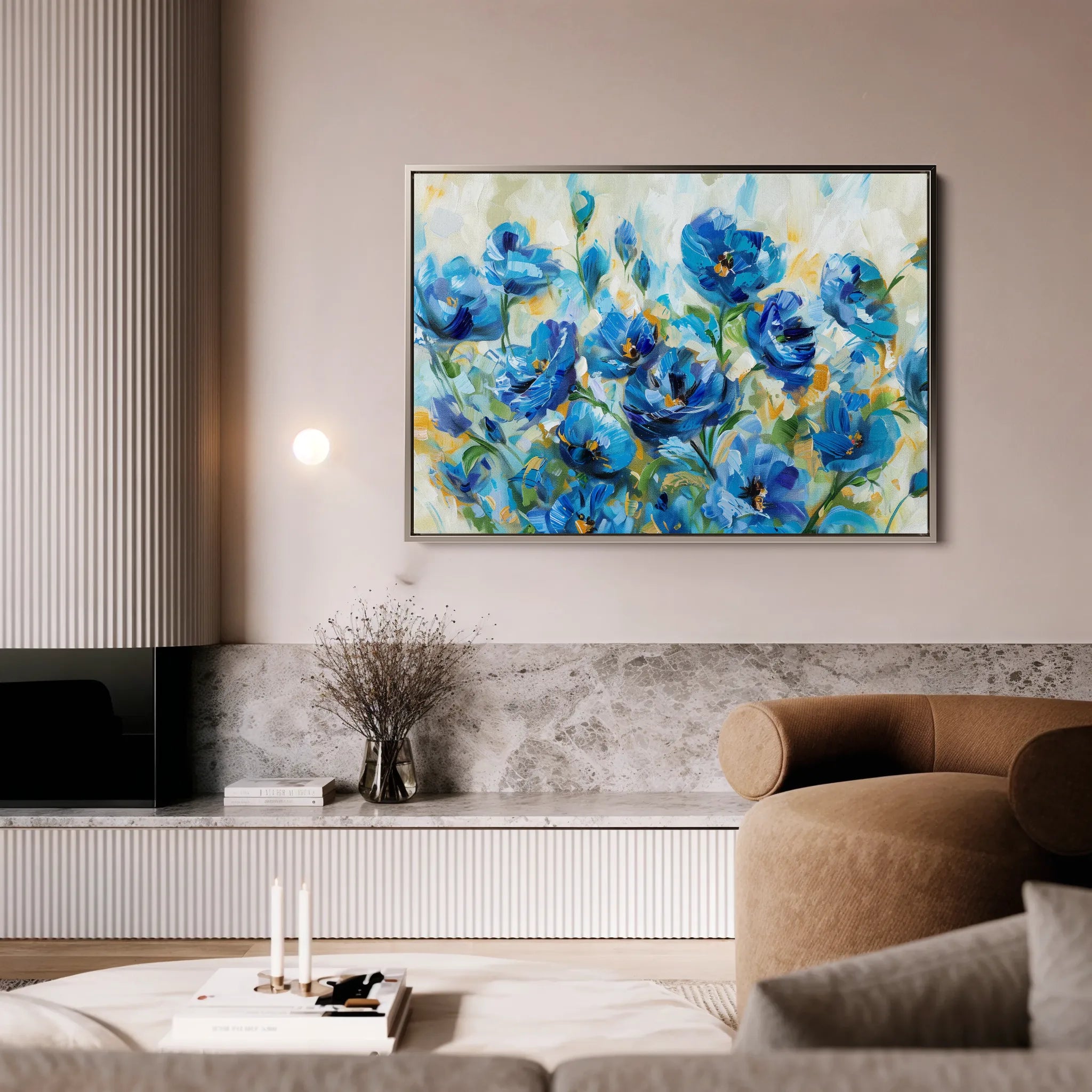 Floral 680 Canvas Art 60 x 40 cm / Black