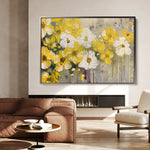 Floral 681 Canvas Art 60 x 40 cm / Black