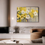 Floral 681 Canvas Art 60 x 40 cm / Black